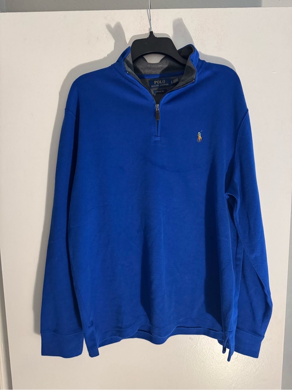 Polo Ralph Lauren Men’s Royal Blue Quarter-Zip Sweatshirt Size L